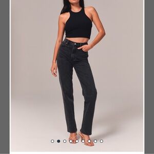 Abercrombie 90s High Waisted Straight Leg Jeans